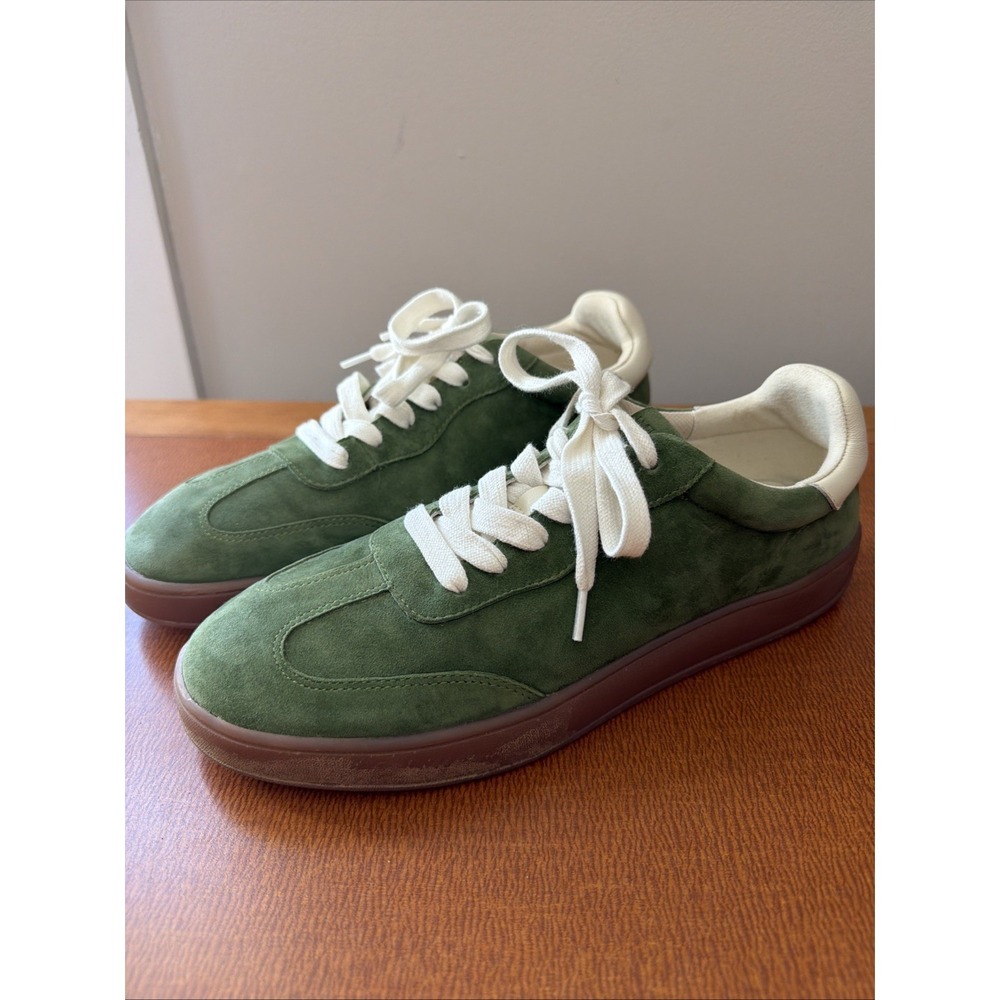 J.McLaughlin Womens Sneakers Green Suade Size 7.5 M Zibby Casual Low-Top